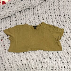 Forever 21 Khaki Women's Crop Top